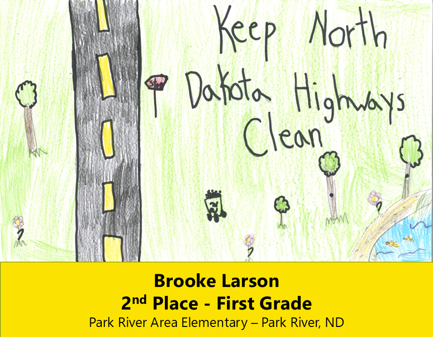 Drawing of a highway next to green grass and trees. 